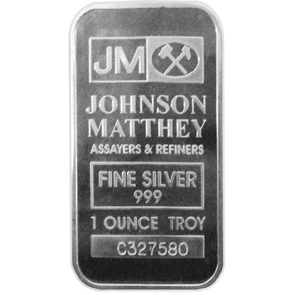 1 oz Johnson Matthey Silver Bar (in Plastic) l JM Bullion™