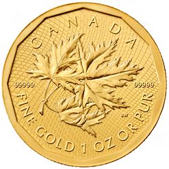 1 OZ GOLD MAPLE LEAF COIN 99999 gold