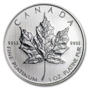 1 OZ PLATINUM CANADIAN MAPLE LEAF COIN