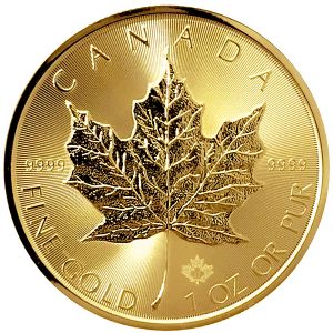1 OZ GOLD CANADIAN MAPLE COIN 2017 