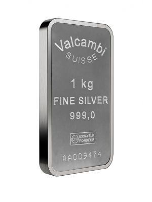 1 Kilo Silver Valcambi Suisse Bar